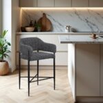 Dame Fabric Upholstered Counter Stool