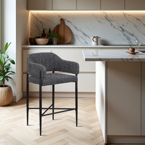 Dame Fabric Upholstered Counter Stool