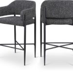 Dame Fabric Upholstered Counter Stool