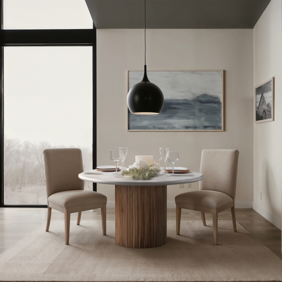 Sanremo 53" Finished Concrete Indoor/Outdoor Dining Table