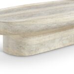 Tivoli Travertine Finish Indoor / Outdoor Concrete Coffee Table