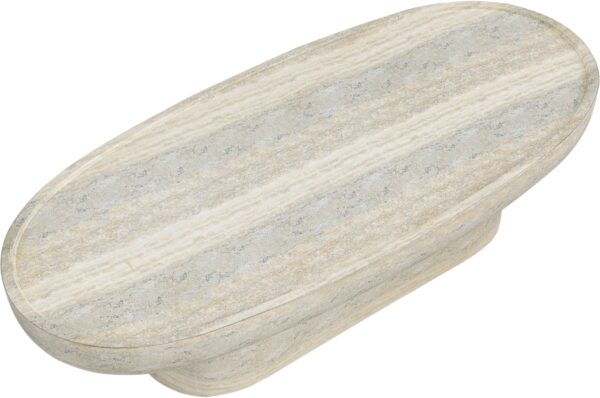Tivoli Travertine Finish Indoor / Outdoor Concrete Coffee Table
