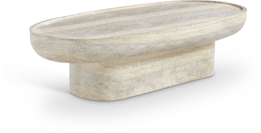Tivoli Travertine Finish Indoor / Outdoor Concrete Coffee Table
