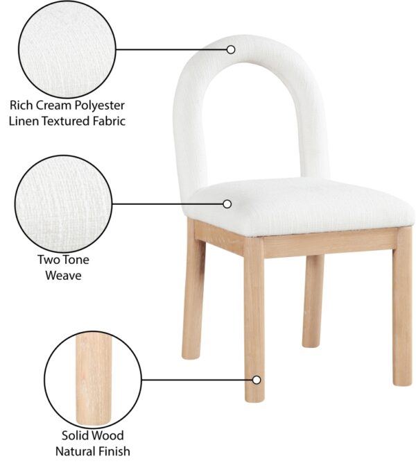 Conrad Linen Textured Fabric Upholstered Dining Chair