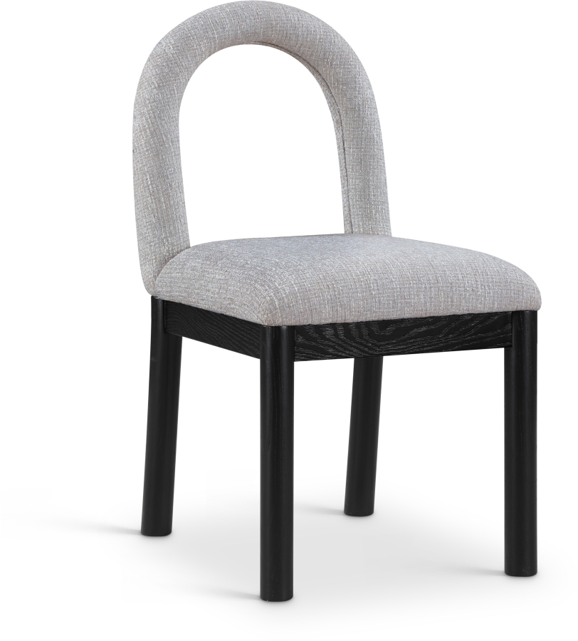 Conrad Linen Textured Fabric Upholstered Dining Chair
