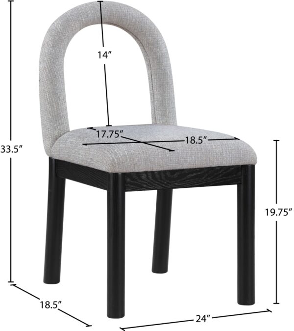 Conrad Linen Textured Fabric Upholstered Dining Chair