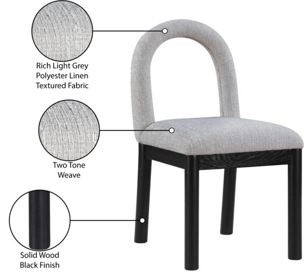 Conrad Linen Textured Fabric Upholstered Dining Chair