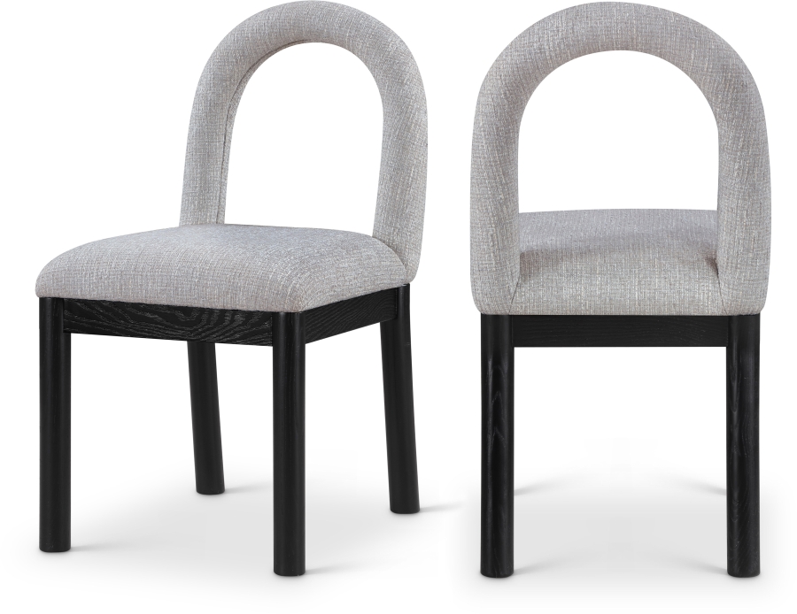 Conrad Linen Textured Fabric Upholstered Dining Chair