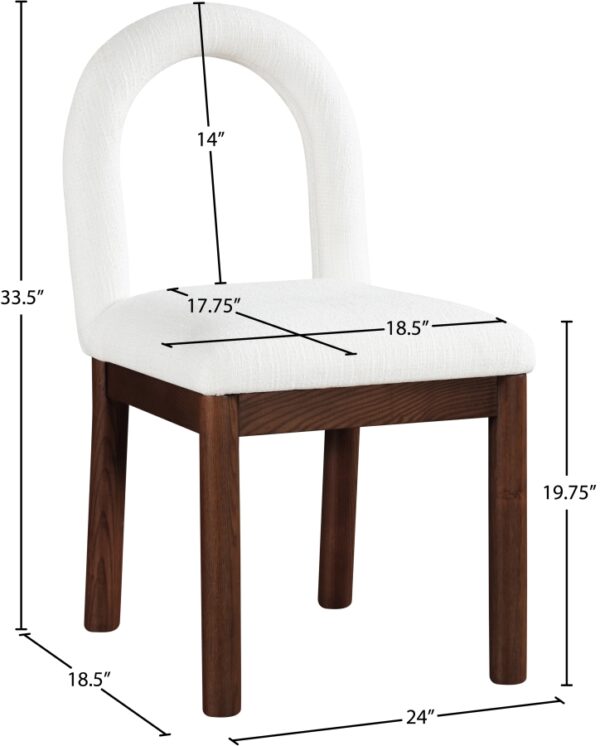 Conrad Linen Textured Fabric Upholstered Dining Chair