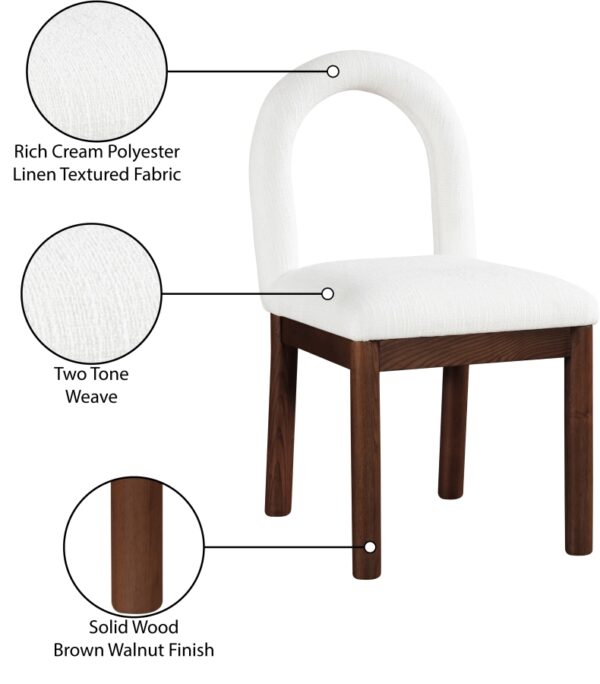 Conrad Linen Textured Fabric Upholstered Dining Chair