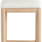Conrad Linen Textured Fabric Upholstered Counter Stool