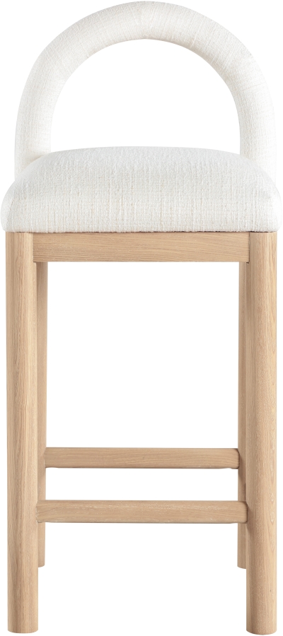 Conrad Linen Textured Fabric Upholstered Counter Stool