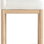 Conrad Linen Textured Fabric Upholstered Counter Stool