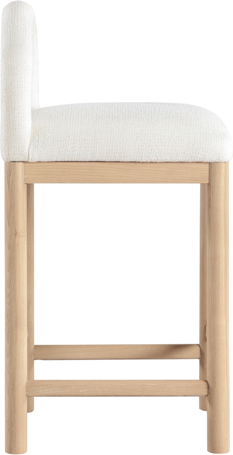 Conrad Linen Textured Fabric Upholstered Counter Stool