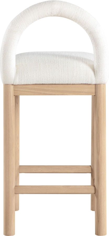 Conrad Linen Textured Fabric Upholstered Counter Stool