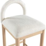 Conrad Linen Textured Fabric Upholstered Counter Stool