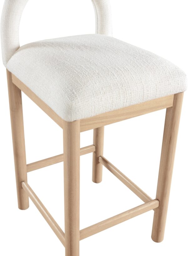 Conrad Linen Textured Fabric Upholstered Counter Stool