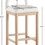 Conrad Linen Textured Fabric Upholstered Counter Stool