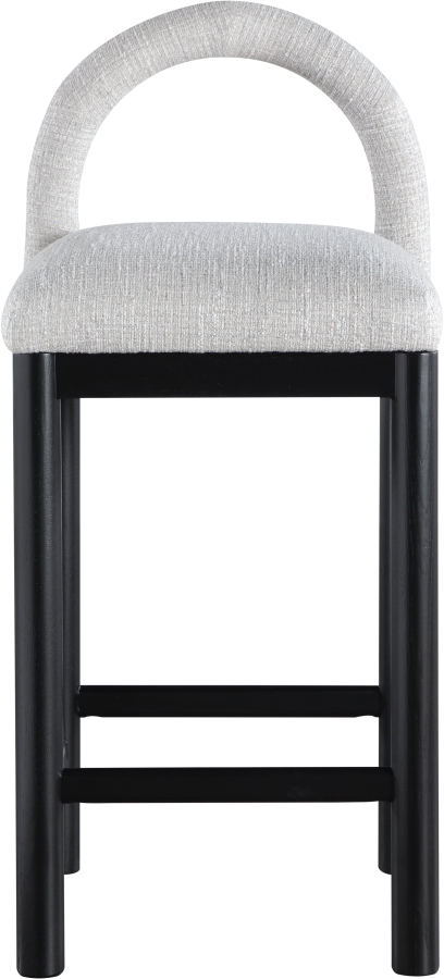 Conrad Linen Textured Fabric Upholstered Counter Stool