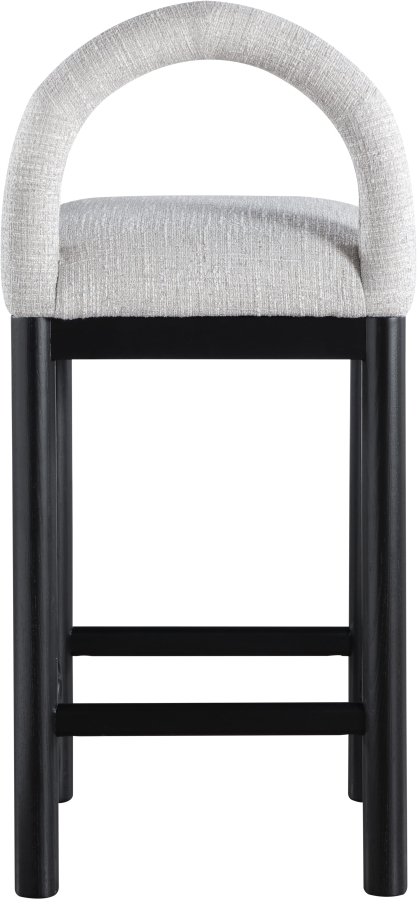 Conrad Linen Textured Fabric Upholstered Counter Stool