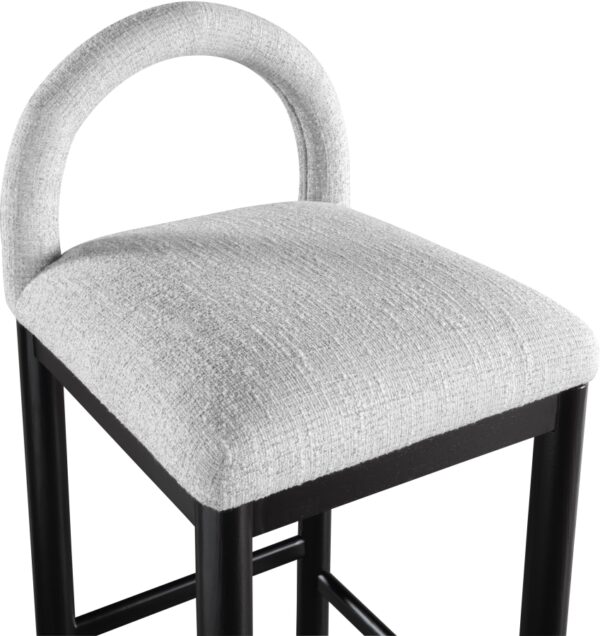 Conrad Linen Textured Fabric Upholstered Counter Stool