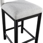 Conrad Linen Textured Fabric Upholstered Counter Stool