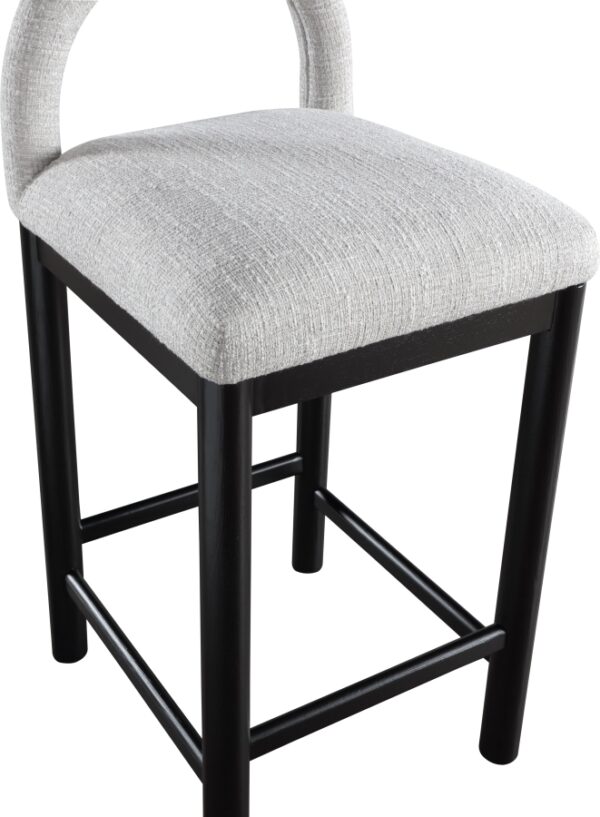 Conrad Linen Textured Fabric Upholstered Counter Stool