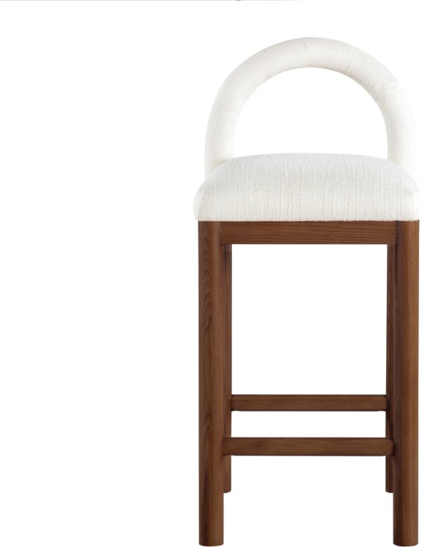 Conrad Linen Textured Fabric Upholstered Counter Stool