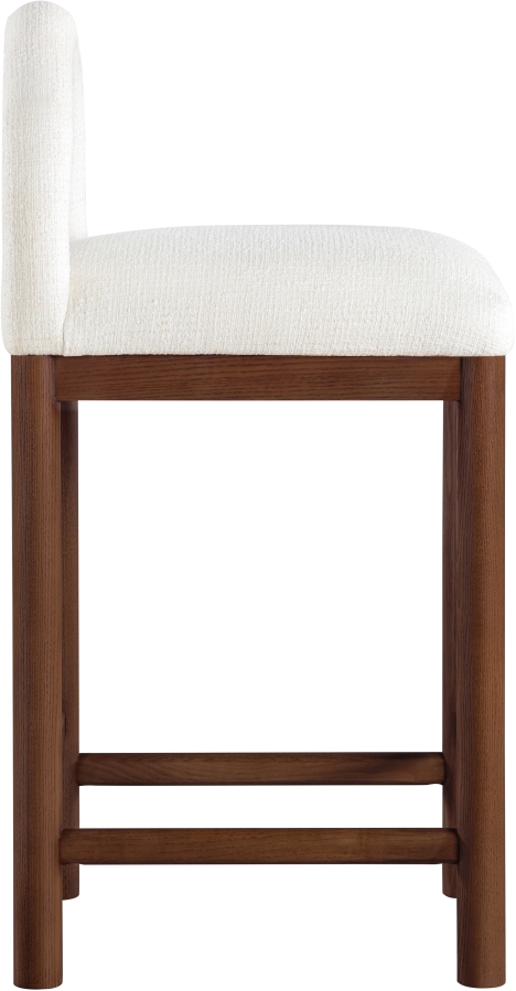 Conrad Linen Textured Fabric Upholstered Counter Stool