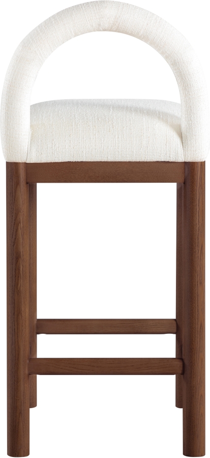 Conrad Linen Textured Fabric Upholstered Counter Stool