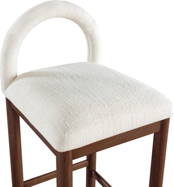 Conrad Linen Textured Fabric Upholstered Counter Stool