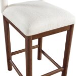 Conrad Linen Textured Fabric Upholstered Counter Stool