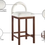 Conrad Linen Textured Fabric Upholstered Counter Stool