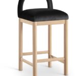 Conrad Velvet Upholstered Counter Stool