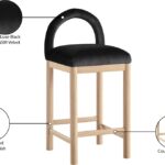 Conrad Velvet Upholstered Counter Stool
