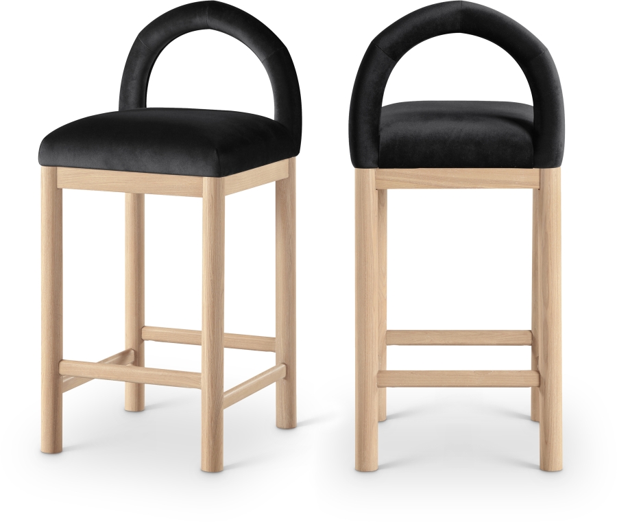 Conrad Velvet Upholstered Counter Stool