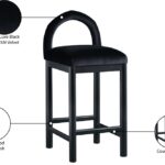 Conrad Velvet Upholstered Counter Stool