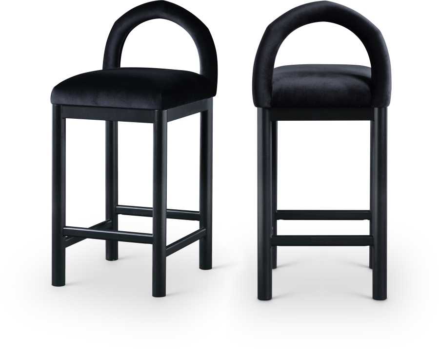 Conrad Velvet Upholstered Counter Stool