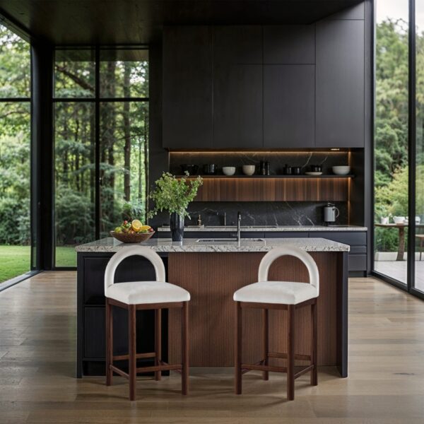 Conrad Velvet Upholstered Counter Stool
