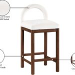Conrad Velvet Upholstered Counter Stool