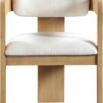 Sacha Linen Textured Fabric Upholstered Dining Chair