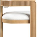 Sacha Linen Textured Fabric Upholstered Dining Chair