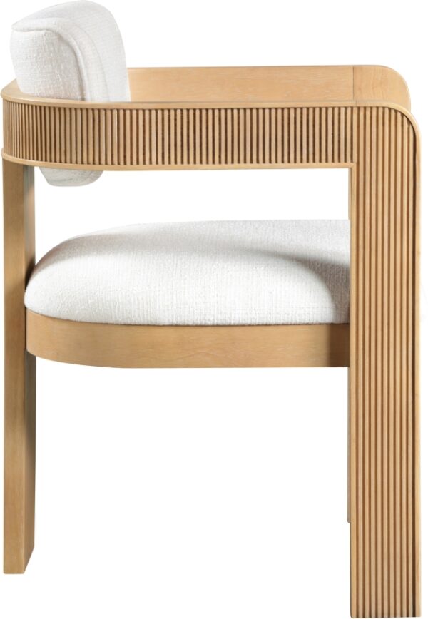 Sacha Linen Textured Fabric Upholstered Dining Chair