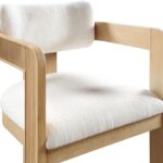 Sacha Linen Textured Fabric Upholstered Dining Chair