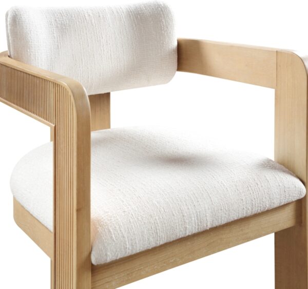 Sacha Linen Textured Fabric Upholstered Dining Chair