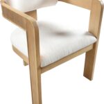 Sacha Linen Textured Fabric Upholstered Dining Chair
