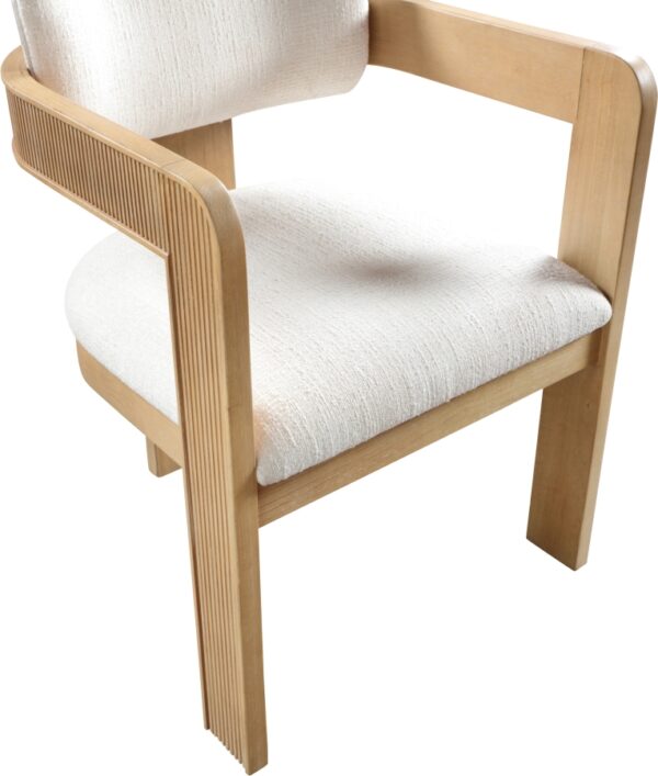 Sacha Linen Textured Fabric Upholstered Dining Chair