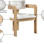 Sacha Linen Textured Fabric Upholstered Dining Chair