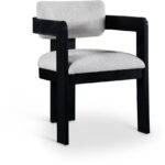Sacha Linen Textured Fabric Upholstered Dining Chair