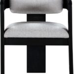 Sacha Linen Textured Fabric Upholstered Dining Chair